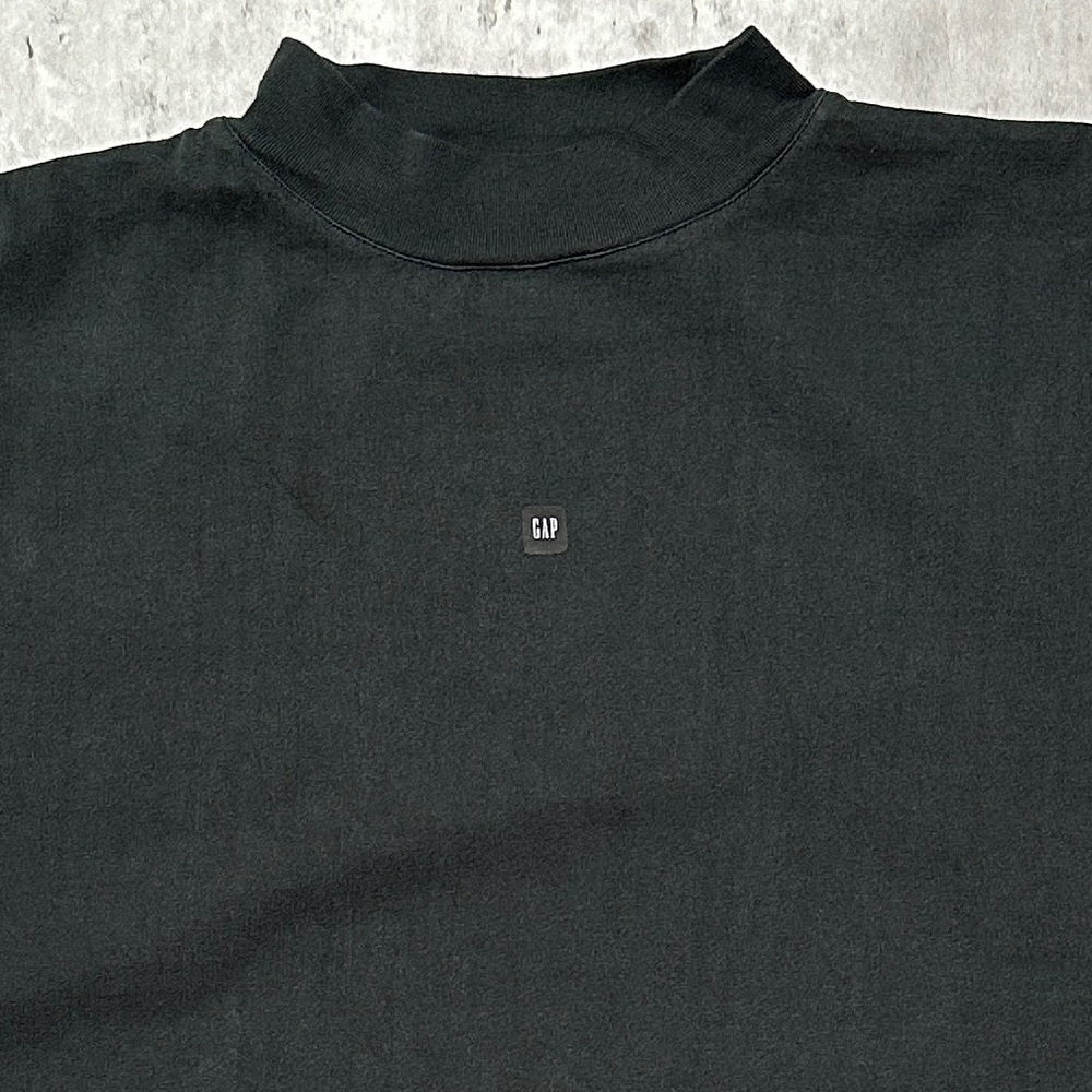 Yeezy Gap Engineered by Balenciaga Logo 3/4 Sleeve Tee tshirt black xs - Picture 2 of 2